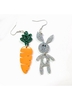 Easter Rabbit and Carrot Earring Set