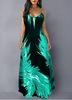 Flame Print Spaghetti Strap Maxi Dress