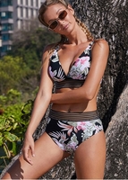 Floral PrintTie Back Bikini Set