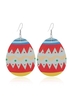 Geometric Print Multi Color Plastic Earring Set