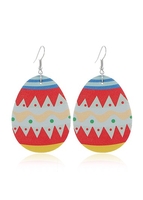 Geometric Print Multi Color Plastic Earring Set