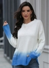 Ombre Long Sleeve Round Neck Sweater