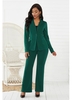 One Button Notch Collar Blazer and Pants