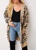 Open Front Leopard Long Sleeve Cardigan