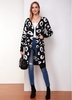 Open Front Leopard Pattern Pocket Cardigan