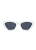 PC Cat Eye Frame White Sunglasses