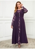 Plus Size Button Detail Printed Maxi Dress
