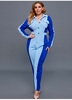 Plus Size Button Up Contrast Top and Pants