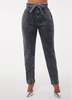 Pocket Tie Waist Frayed Hem Jeans