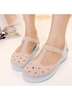 ROTITA 1pair Pierced Sky Blue Slingback Slippers