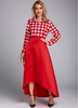 ROTITA Button Front Draw Back Waist Plaid Dress