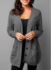 ROTITA Button Up Rib Knit Pocket Detail Cardigan