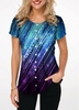 ROTITA Button Up Short Sleeve Dazzle Color T Shirt