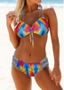 ROTITA Dazzle Color Strappy Back Bikini Set