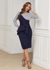 ROTITA Houndstooth Print Belted Ruffle Hem Dress