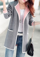 ROTITA Long Sleeve Open Front Grey Cardigan