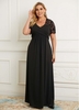 ROTITA Plus Size Maxi Lace Panel Dress
