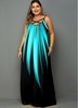 ROTITA Plus Size Printed Spaghetti Strap Maxi Dress