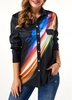 ROTITA Printed Turndown Collar Button Up Shirt