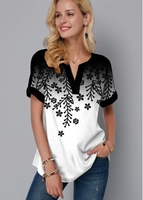 ROTITA Short Sleeve Multi Color Printed T Shirt