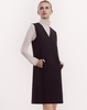 Tailored V Neck Shift Dress
