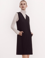 Tailored V Neck Shift Dress