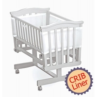 Breathable Baby Mesh CRIB Liner - White
