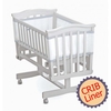 Breathable Baby Mesh CRIB Liner - White with Grey Trim