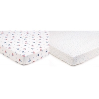 BreathableBaby Super Dry Cot Bed Sheets 2 Pack - By the Sea