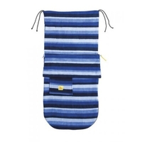 Buggy Snuggle Footmuff Blue Stripe Fleece