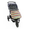 Buggy Snuggle Footmuff Fluoro Stripe Velour amp; Charcoal Fleece
