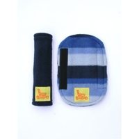 Buggy Snuggle Reversible Strap Cover - Blue Stripe