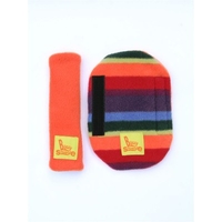 Buggy Snuggle Reversible Strap Cover - Warm Stripe