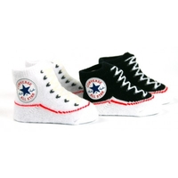 Converse Infant Booties Pack of 2 - 0-6 Months - Black amp; White