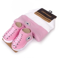 Converse Infant Hat amp; Booties 2 Piece set - 0-6 Months - Diva Pink