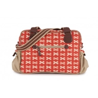 Pink Lining Not So Plain Jane - Cream Bows on Red