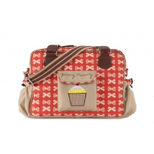 Pink Lining Yummy Mummy - Cream Bows on Red