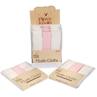 Pipsy Koala Muslin Cloths Pack of 3 - Pink
