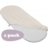 Shnuggle Moses Basket Fitted Sheets (2 Pack,  Ivory)