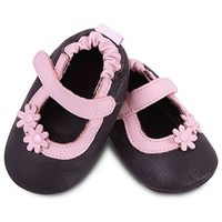 Shoo Shoos Brown/Pink 2 Flowers