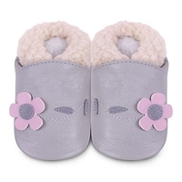 Shoo Shoos Grey/Pink Flower Slipper