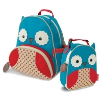 Skip Hop Zoo Lunchies Bag + Zoo Pack Backpack Combo - Owl
