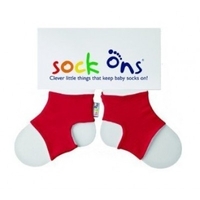 Sock Ons 0-6 Months - Red
