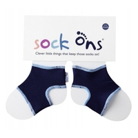 Sock Ons NAVY Sock Ons (0-6 or 6-12 months)