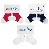 Sock Ons Unisex 3 Pack - Navy/Red/White (0-6 or 6-12 months)