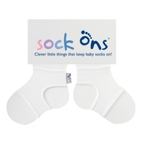 Sock Ons WHITE Sock Ons (0-6 or 6-12 months)