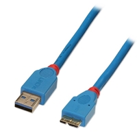 0.5m USB 3.0 Cable Pro - Type A Male to Micro-B Male,  Blue