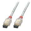 1m Premium FireWire Cable - 6 Pin Male to 6 Pin Male,  Transparent