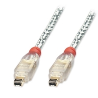 2m Premium FireWire Cable - 4 Pin Male to 4 Pin Male,  Transparent