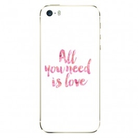 iPhone 5S Skin - All You Need - Pink